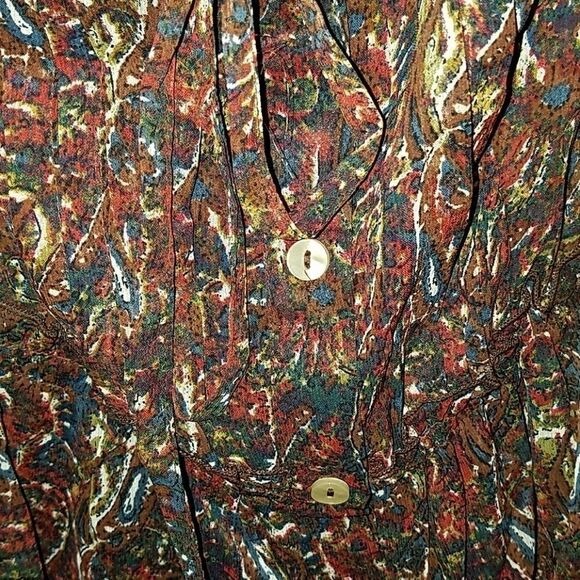 Wrangled Brown rusty color sheer top Sz M NWT. - Picture 4 of 7